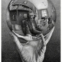 M.C. Escher Main avec sphère réfléchissante, 1935