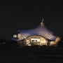 Chantier du Centre Pompidou-Metz de nuit, janvier 2010