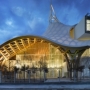 Chantier du Centre Pompidou-Metz de nuit