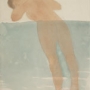 Femme nue de dos, allongée sur le ventre