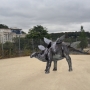 Rob Pruitt, A fiberglass-model of a Velociraptor dinosaur, 2012