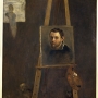 Annibal Carrache, Autoportrait sur chevalet